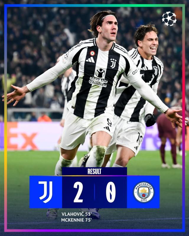 星空体育-【欧冠】弗拉霍维奇、麦肯尼建功，尤文图斯2比0曼城